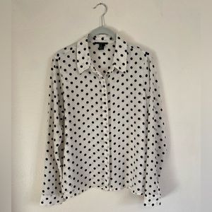 Forever 21 Black and White Polka Dot Blouse